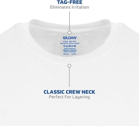 6 pack - Gildan Mens Crew T-ShirtUndershirt