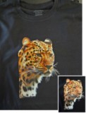 wild cat on t-shirt